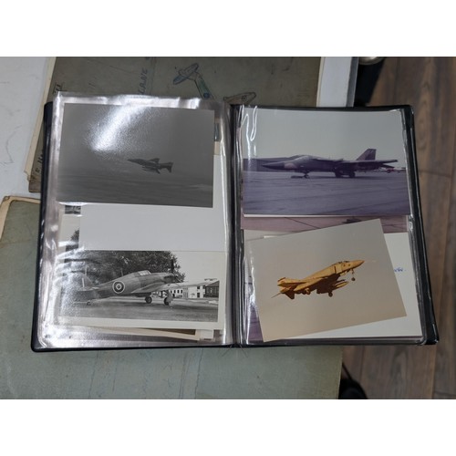 1248 - Photo album of self-taken Red Arrows and RAF planes photographs, plus 2 books of fighter planes penc... 