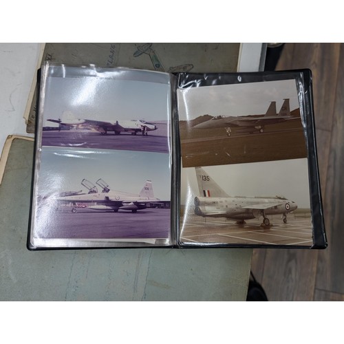 1248 - Photo album of self-taken Red Arrows and RAF planes photographs, plus 2 books of fighter planes penc... 