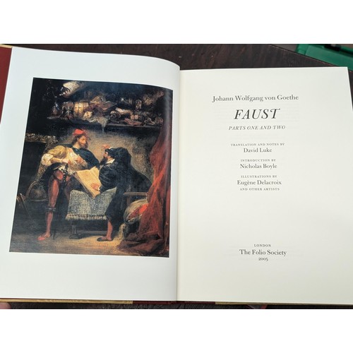 456 - Large Folio Society 2005 1st edition 'Faust part one and two 380 page hardback book with box cover i... 