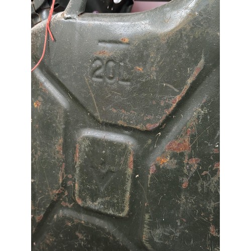 145 - 4 x Assorted metal military jerry cans