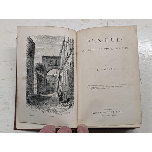 90 - Antique Ben Hur 1st edition book (better than good condition) published by J Nisbet & Co, undated bu... 