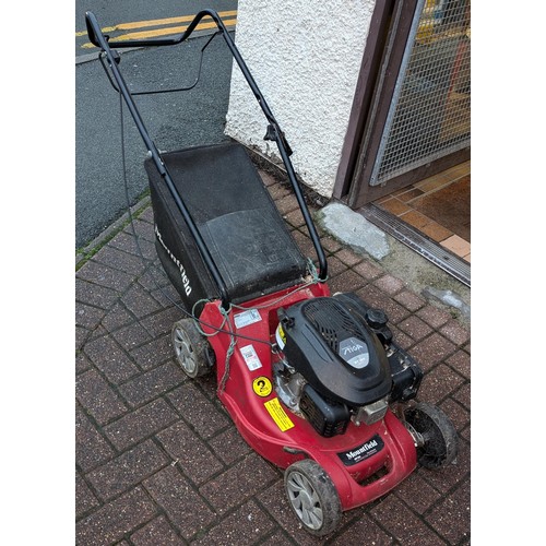 356 - Mountfield HP164 hand propelled lawn mower, working but doesn't shut off so will need attention and ... 