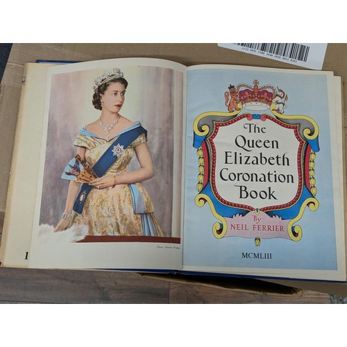 10 - 1953 The Queen Elizabeth coronation hardback book by Neil Ferrier in very good condition - outer cov... 