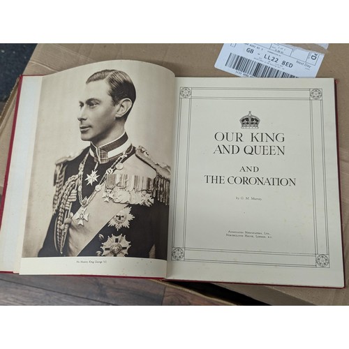 13 - The coronation of King George VI and Queen Elizabeth by GM Murray hardback book in acceptable/good c... 