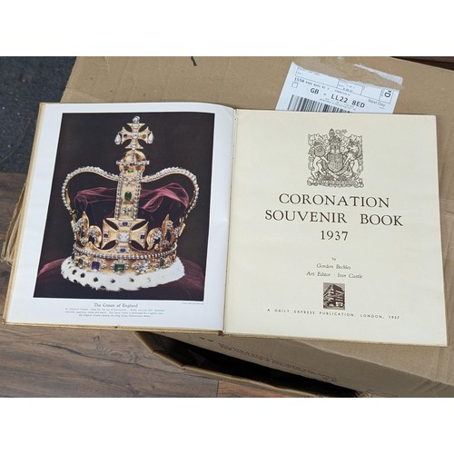 14 - 1937 gold covered coronation souvenir hardback book by Gordon Beckles in very good condition