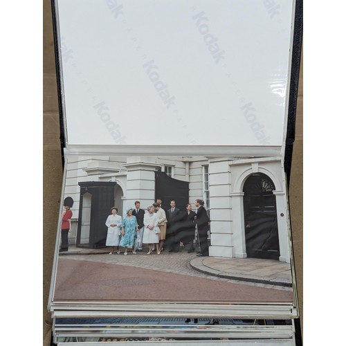 36 - Small photograph album full of developed photographs of The Queen Mother at various visits, from Aug... 