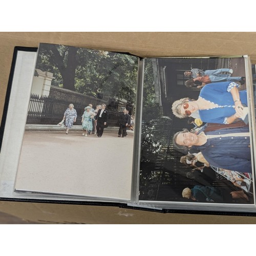 36 - Small photograph album full of developed photographs of The Queen Mother at various visits, from Aug... 