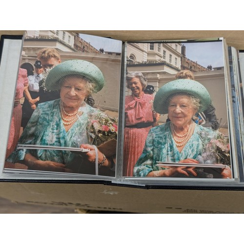 36 - Small photograph album full of developed photographs of The Queen Mother at various visits, from Aug... 