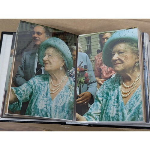 36 - Small photograph album full of developed photographs of The Queen Mother at various visits, from Aug... 