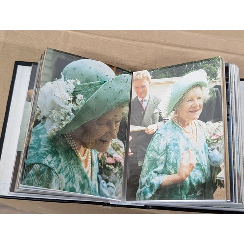 36 - Small photograph album full of developed photographs of The Queen Mother at various visits, from Aug... 