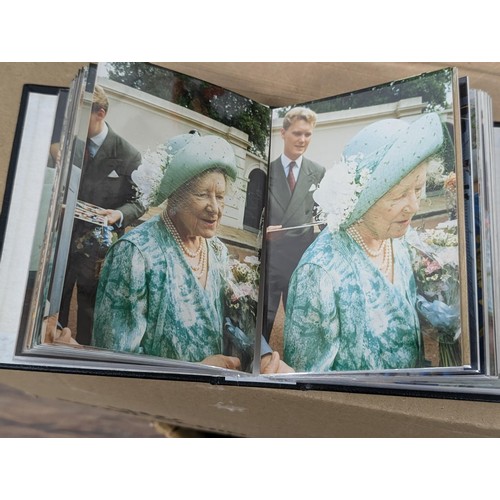 36 - Small photograph album full of developed photographs of The Queen Mother at various visits, from Aug... 