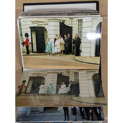 36 - Small photograph album full of developed photographs of The Queen Mother at various visits, from Aug... 