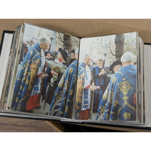 36 - Small photograph album full of developed photographs of The Queen Mother at various visits, from Aug... 