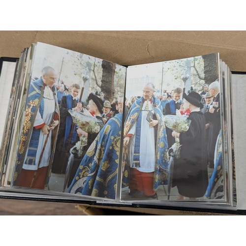 36 - Small photograph album full of developed photographs of The Queen Mother at various visits, from Aug... 