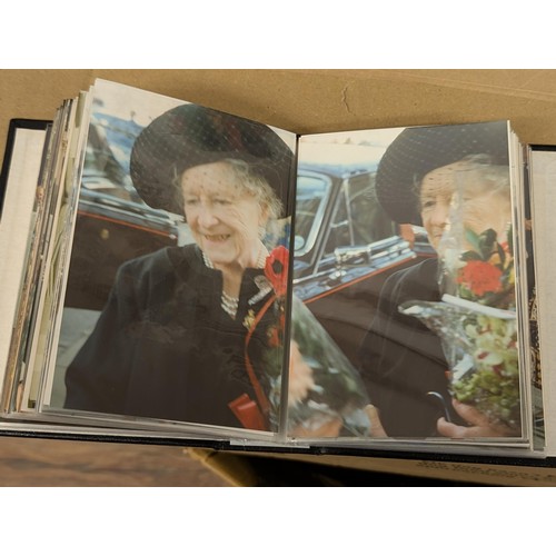 36 - Small photograph album full of developed photographs of The Queen Mother at various visits, from Aug... 