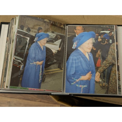 36 - Small photograph album full of developed photographs of The Queen Mother at various visits, from Aug... 