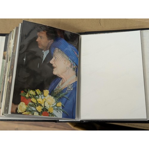 36 - Small photograph album full of developed photographs of The Queen Mother at various visits, from Aug... 