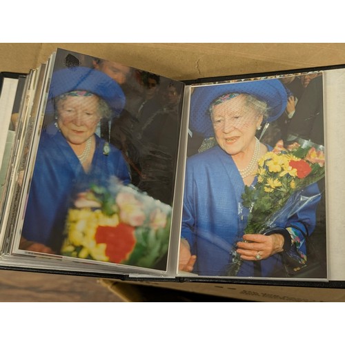 36 - Small photograph album full of developed photographs of The Queen Mother at various visits, from Aug... 