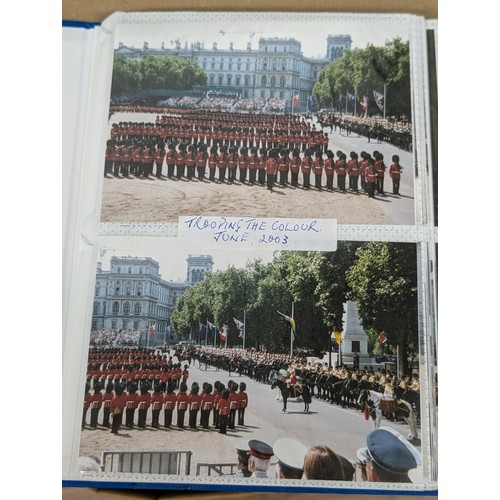 37 - Large photograph album of developed photographs titled June 2003, trooping the colour and Prince Wil... 