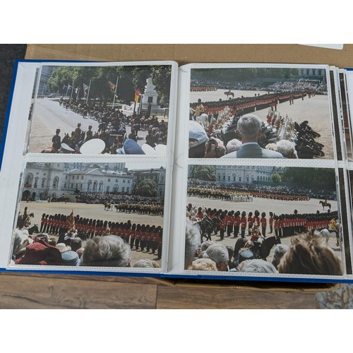 37 - Large photograph album of developed photographs titled June 2003, trooping the colour and Prince Wil... 