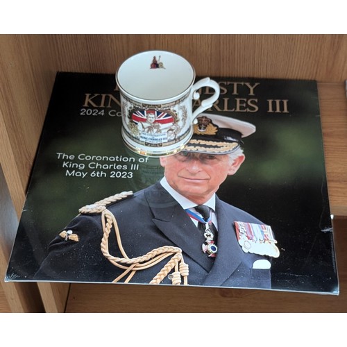 74 - King Charles III coronation limited edition mug by Goviers and unopened King Charles III official 20... 