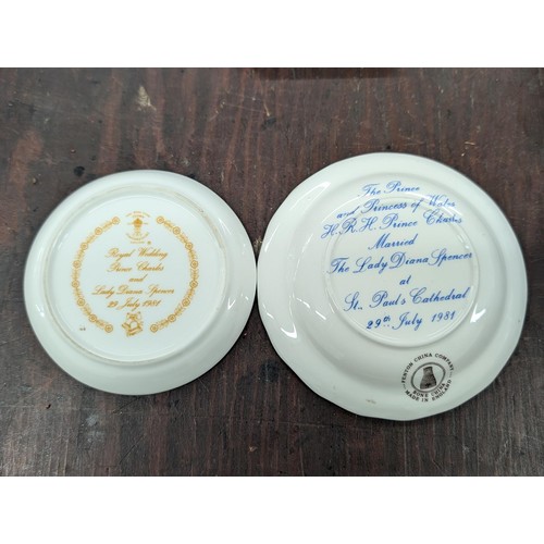 104 - 2 x dishes to commemorate the marriage of Charles and Diana being 4