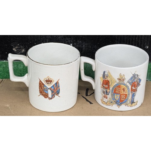 174 - 1 x 1902 (chip on base) and 1 x 1911 coronation mugs