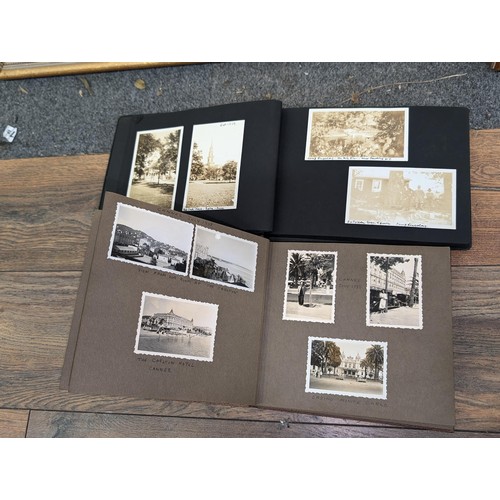 228 - 2 x vintage photo albums, 1 with 1929 USA and early 1930's European holiday pictures and 1 with 1938... 