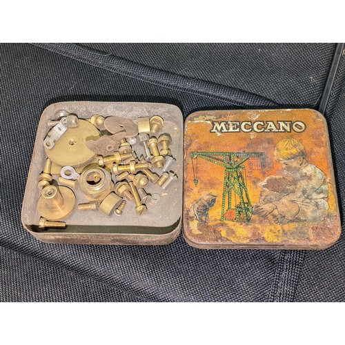 251 - Small bundle of vintage tins including unopened Fox's glacier mints and small Meccano with some cont... 