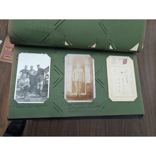 10 - Slightly distressed vintage album of photographic postcards dating 1914-1919