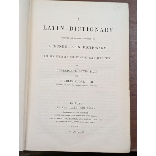 54 - 1894 A Latin Dictionary - Lewis & Short, in average/good condition. All proceeds from this lot going... 