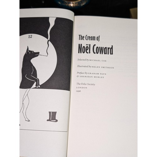 72 - Trio of gold Folio Society books in box sleeves being The cream of Noel Coward, The pick of Punch an... 