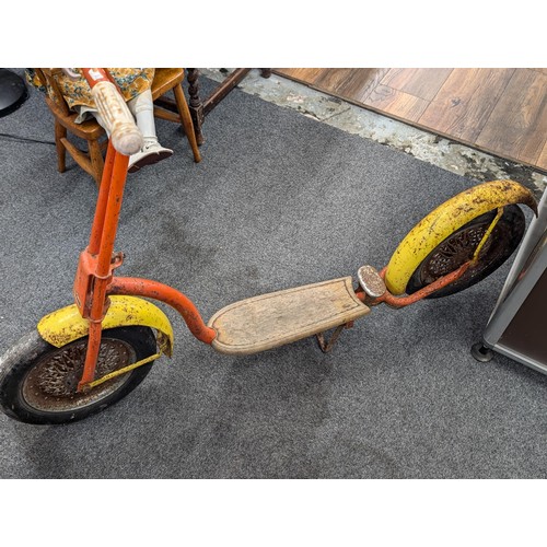 227 - Vintage Triang scooter, genuine barn find and untouched for a number of years