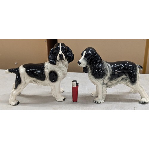 49 - 2 x large vintage Coopercraft Spaniel dog figures