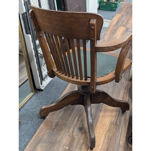 181 - Vintage oak bankers/ Office chair