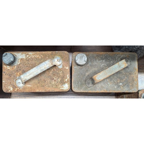 306 - 4 x Old petrol cans including Esso and Military