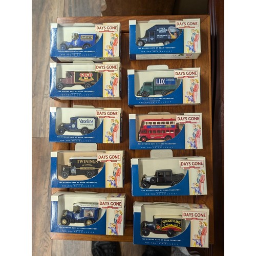 72 - Collection of 10 x boxed and mint LLedo Days Gone By Advertising vehicles