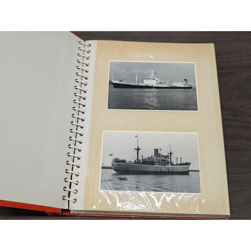 117 - Album of assorted Nautical/Ship post cards and photographs