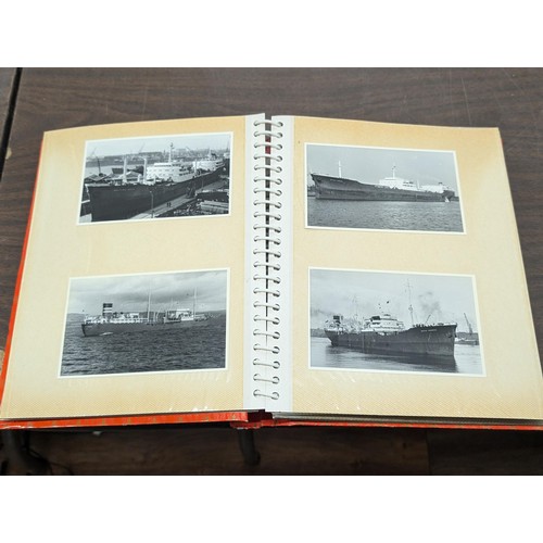 117 - Album of assorted Nautical/Ship post cards and photographs