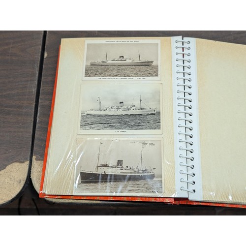 117 - Album of assorted Nautical/Ship post cards and photographs