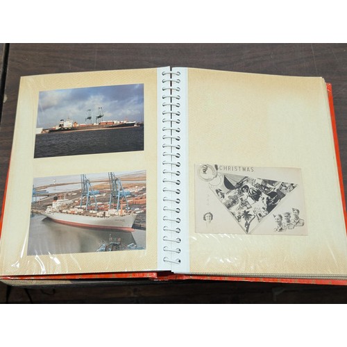 117 - Album of assorted Nautical/Ship post cards and photographs