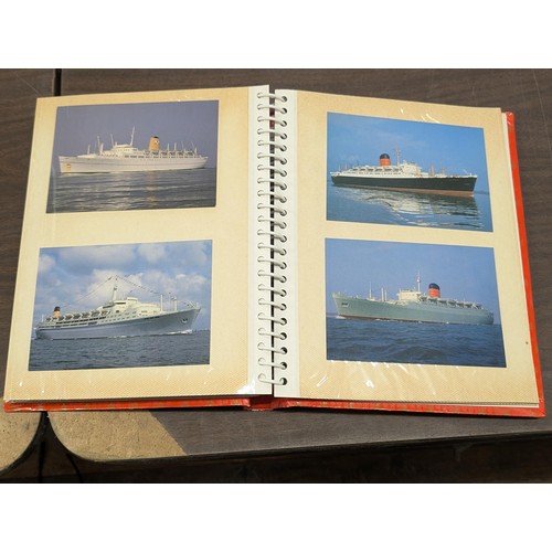 117 - Album of assorted Nautical/Ship post cards and photographs