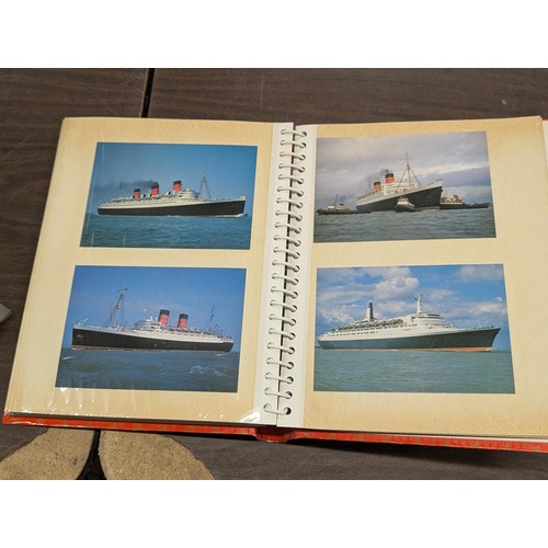 117 - Album of assorted Nautical/Ship post cards and photographs