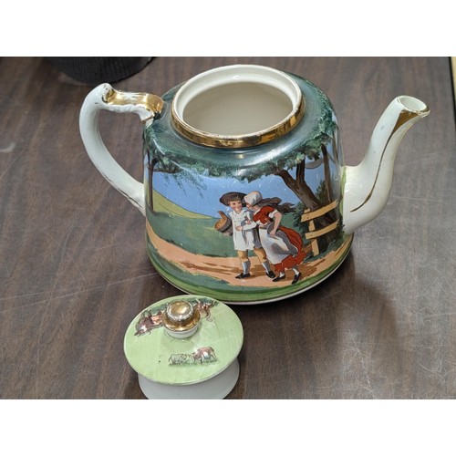 99 - Rare Benthall Salopian art, Jack and Jill teapot - circa 1920's