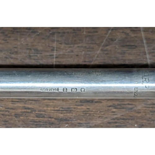 376 - Hallmarked Silver propelling pencil - working