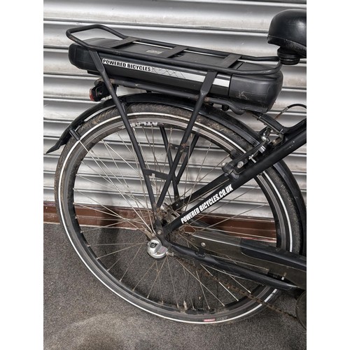 246 - Mantra E-bike with charger - spec: front suspension, Shimano alpine gears, axa lights, kickstand. Wo... 