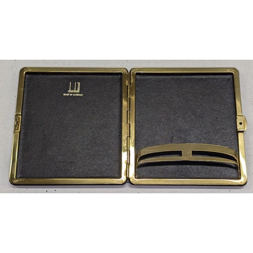 25 - Dunhill leather and gold tone cigarette case