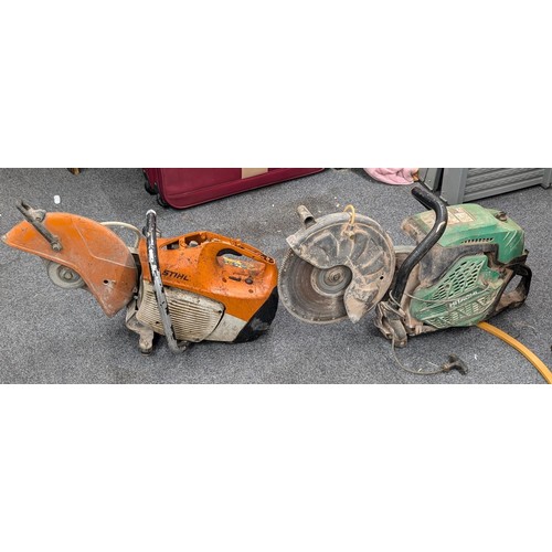 171 - 2 x Heavy-duty petrol cutters for spare or repair being Stihl and Hitachi