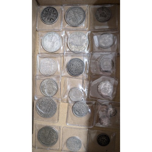 309 - Bundle of George V and VI, UK and Empire silver coinage - all in pockets