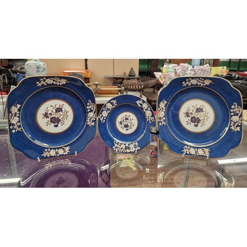 4 - Pair of 21cm x 21cm, and 1 x 16cm diameter Spode Copelands plates